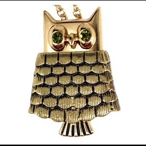 Gold Owl Pendant Necklace